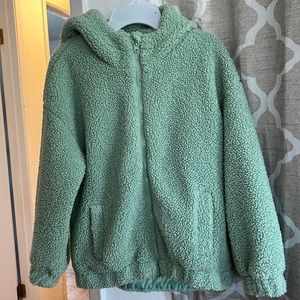 COTTON ON SHERPA HOODED JACKET GIRLS SIZE 9-10